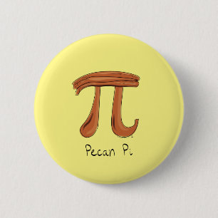 Pecan Pi Symbol Cute Math Teacher Gift Button
