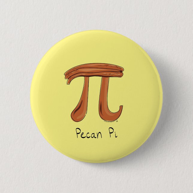 Pecan Pi Symbol Cute Math Teacher Gift Button (Front)