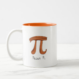Pecan Pi Symbol Cute Math Teacher Gift Two-Tone Coffee Mug