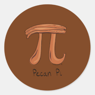 Pecan Pi Symbol Math Teacher Cute Kids Classic Round Sticker