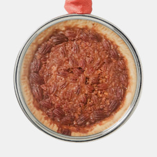 Pecan Pie Food Photo Christmas Metal Ornament