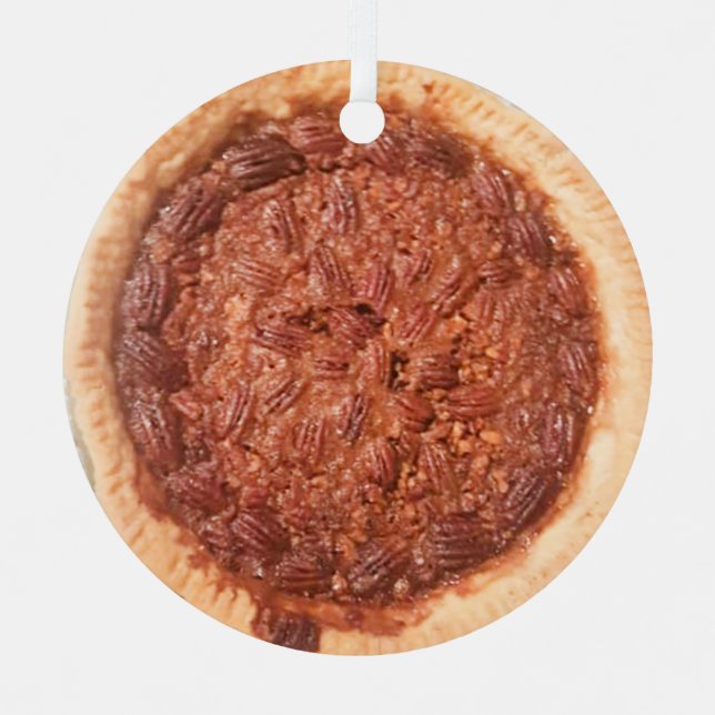 Pecan Pie Food Photo Christmas  Metal Ornament (Front)