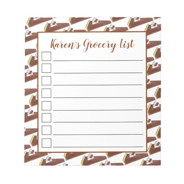 Pecan Pie Tart Southern Food Dessert Sweet as Pie Notepad (Front)