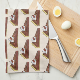 Pecan Pie Tart Southern Food Slice Dessert Foodie Kitchen Towel