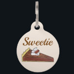 Pecan Pie Tart Southern Food Slice Dessert Foodie Pet ID Tag<br><div class="desc">Design features an original illustration of a slice of Southern-style pecan pie, topped with a dollop of whipped cream. This design is also available on other products. Lots of additional food prints are also available from this shop. Don't see what you're looking for? Need help with customization? Contact Rebecca to...</div>