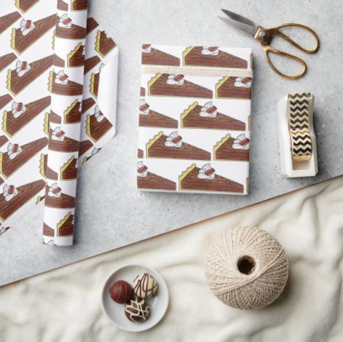 Pecan Pie Tart Southern Food Slice Dessert Foodie Wrapping Paper