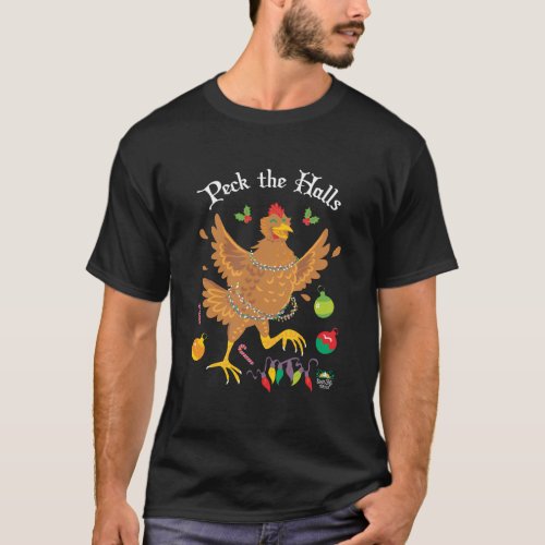 Peck The Halls Chicken Christmas Long Sleeve Shirt