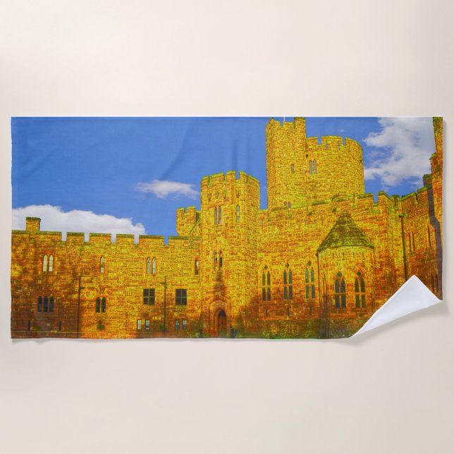 Peckforton Castle in Tarporley, Cheshire Beach Towel (Front)