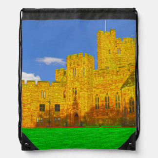 Peckforton Castle in Tarporley, Cheshire Drawstring Bag