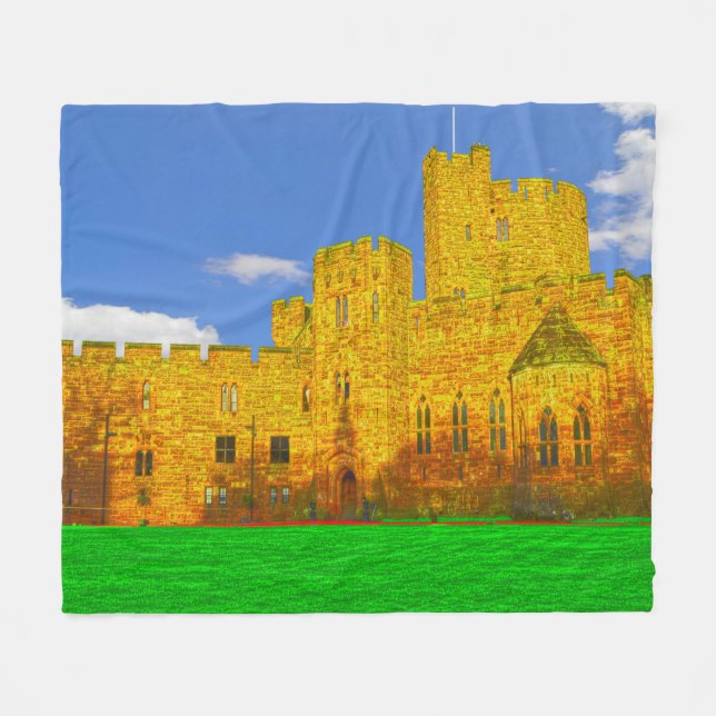 Peckforton Castle in Tarporley, Cheshire Fleece Blanket (Front (Horizontal))
