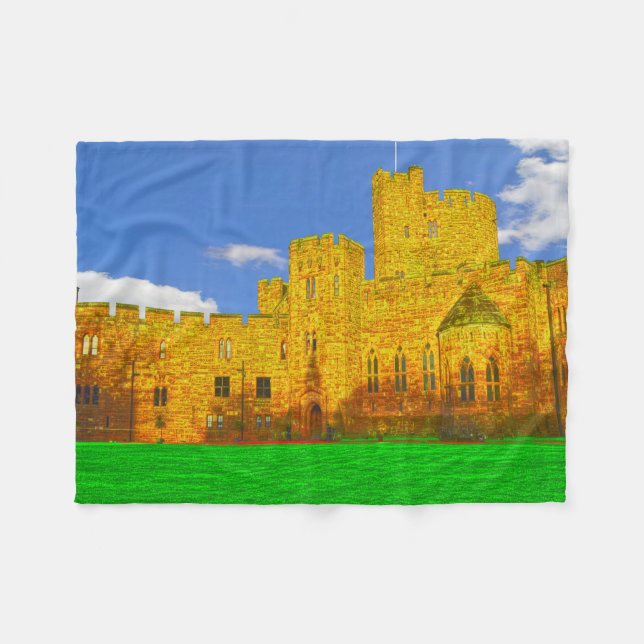 Peckforton Castle in Tarporley, Cheshire Fleece Blanket (Front (Horizontal))