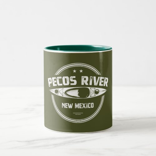 Pecos River New Mexico Kayaking Two_Tone Coffee Mug