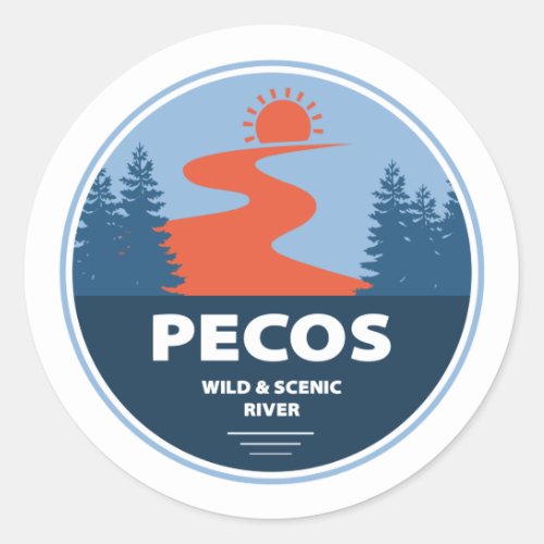 Pecos Wild And Scenic River New Mexico Classic Round Sticker