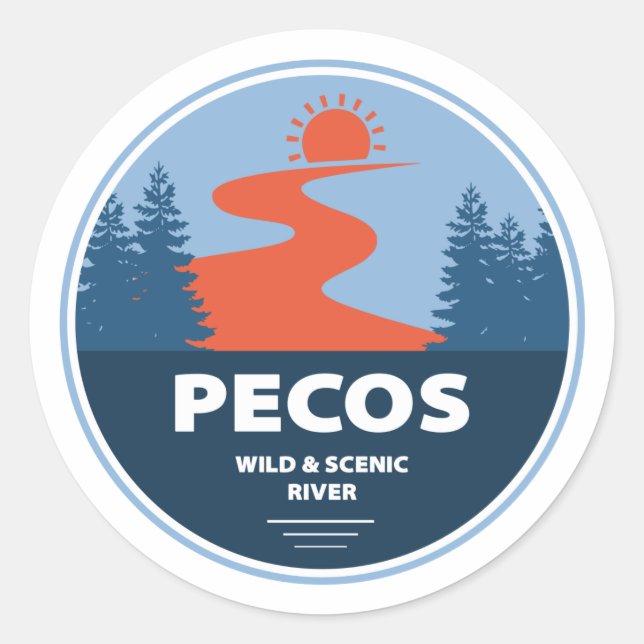 Pecos Wild And Scenic River New Mexico Classic Round Sticker (Front)