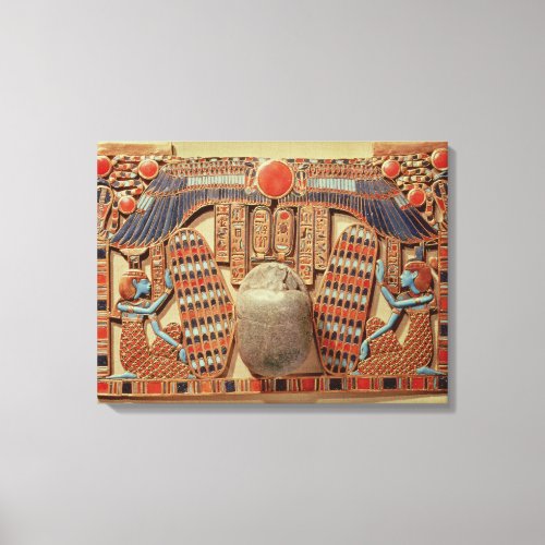 Pectoral decorated with the winged scarab canvas print