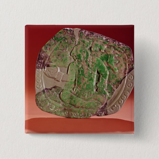 Pectoral of a king from Tikal Site, Guatemala Button (Front)