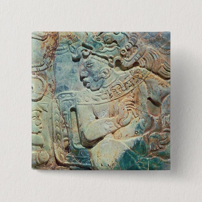 Pectoral of the King and a courtier from Tikal Button (Front)
