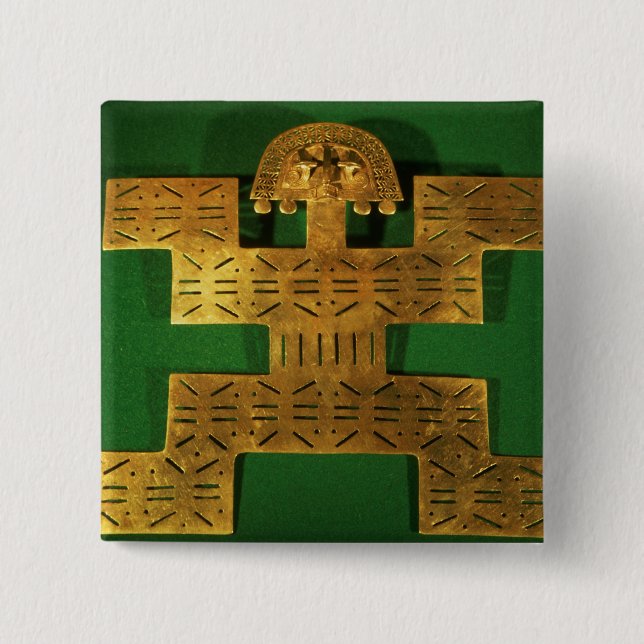 Pectoral ornament of the Tolima Region Pinback Button (Front)