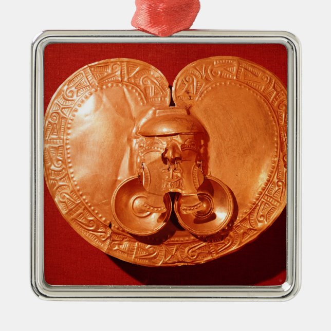 Pectoral with a human face metal ornament (Front)
