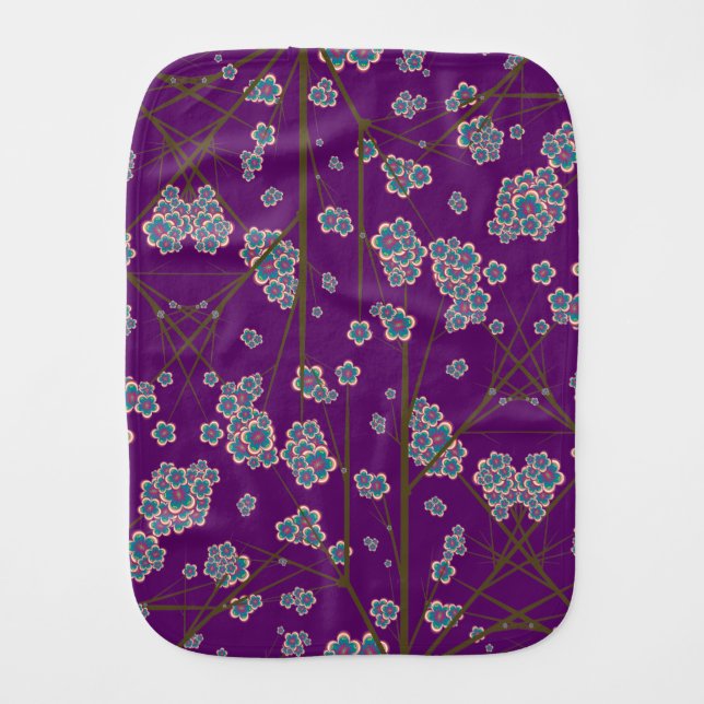 Peculiar Branches Amethyst Burp Cloth (Front)