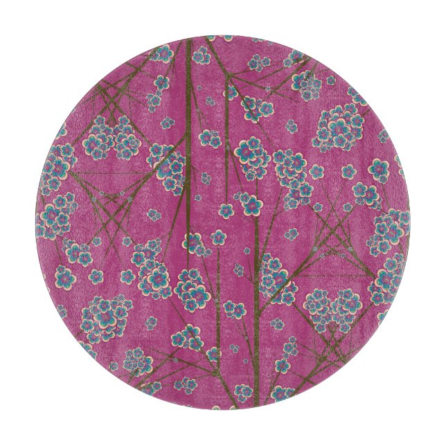 Peculiar Branches Boysenberry Glass Cutting Boards (Front)