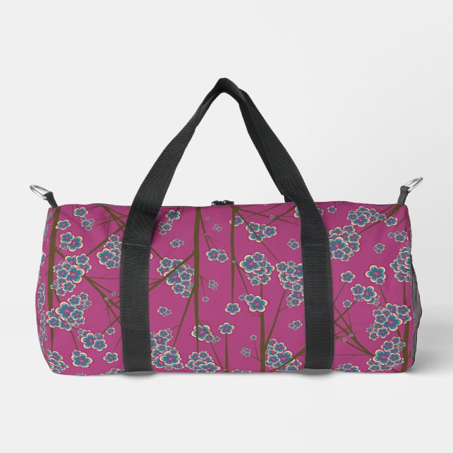 Peculiar Branches Boysenberry Small Duffel Bag (Front)
