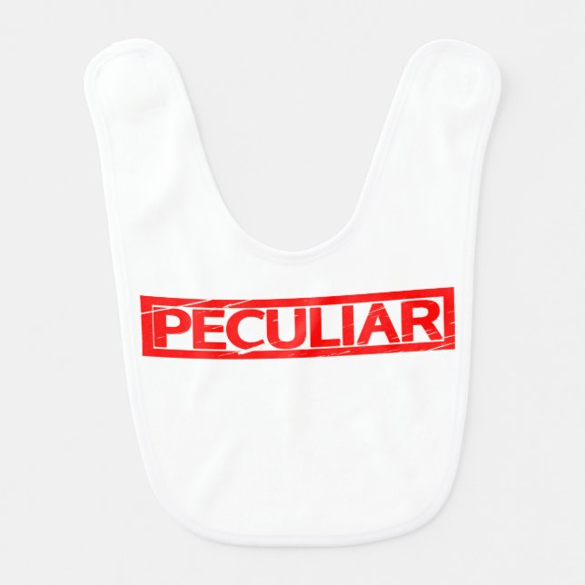 Peculiar Stamp Baby Bib (Front)