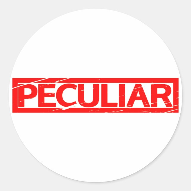 Peculiar Stamp Classic Round Sticker (Front)