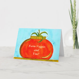 PedagogyGreetings: Pure Tomato (Customizable) Card