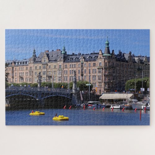 Pedal Boats on a Summer Day in Stockholm Sweden Jigsaw Puzzle