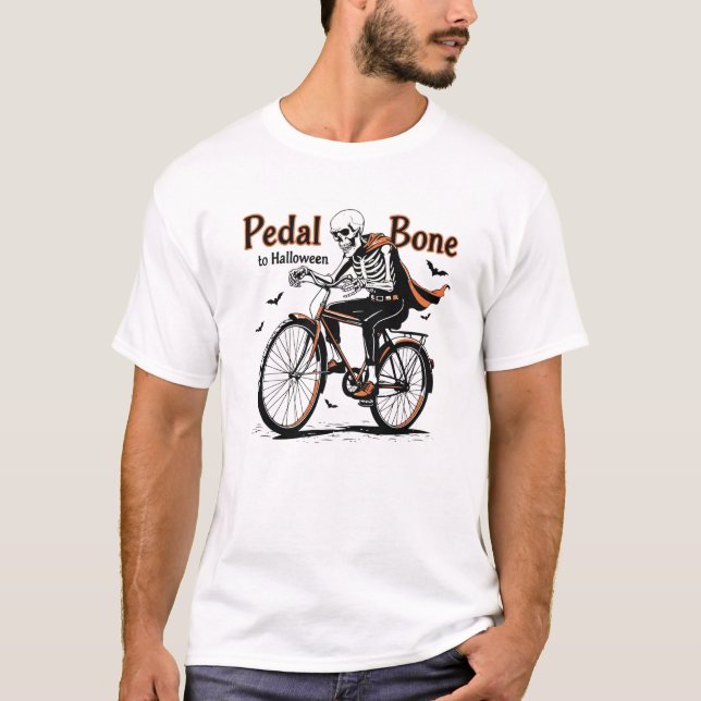 Pedal Bone to Halloween Cycling T-shirts (Front)