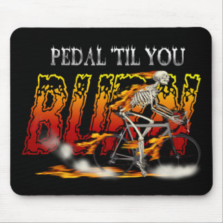 Pedal Burn Cyclists art - Bicycles in Motion Mouse Pad
