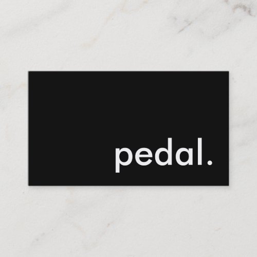 pedal. business cards