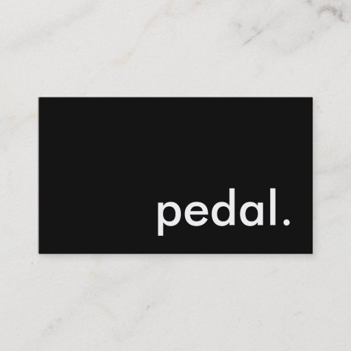 Customizable pedal. business cards