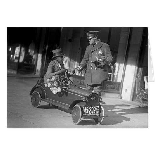 Pedal Car Traffic Stop, 1922 Cards (Front Horizontal)