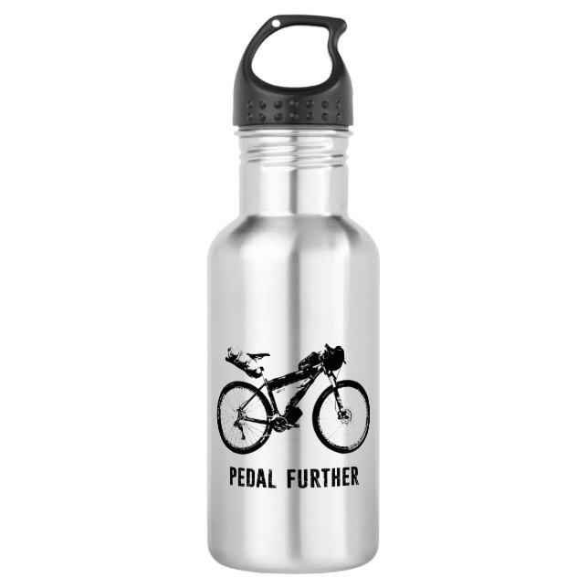 Pedal Further Bikepacking Stainless Steel Water Bottle (Front)