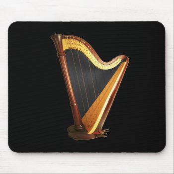Pedal Harp Mouse Pad by HarpersBazaar at Zazzle