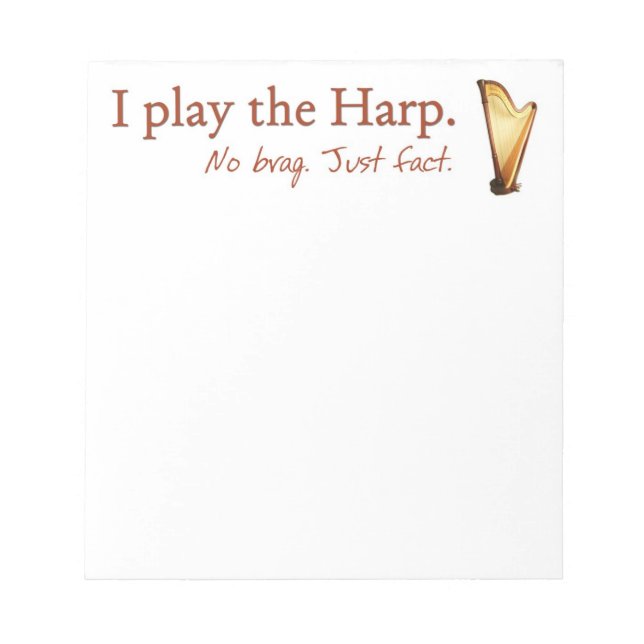 Pedal Harp Note Pad (Front)