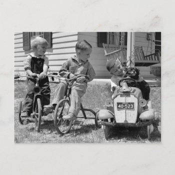 Pedal Power  1930s Postcard by Photoblog at Zazzle