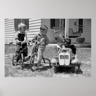 Pedal Power, 1930s Poster