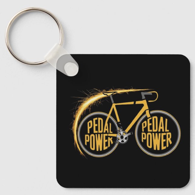 Pedal Power Keychain (Front)