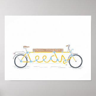 Pedal powered Leeds Poster