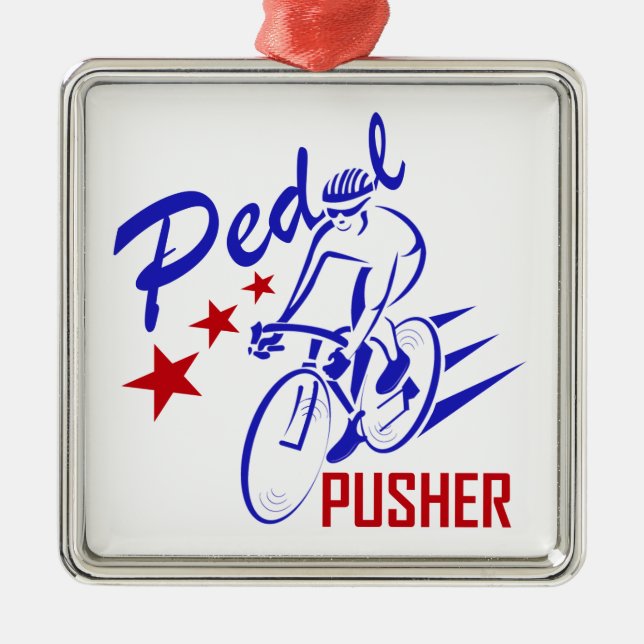 Pedal Pusher Metal Ornament (Front)
