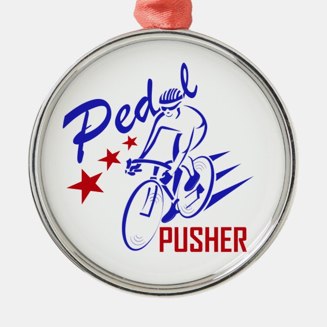 Pedal Pusher Metal Ornament (Front)