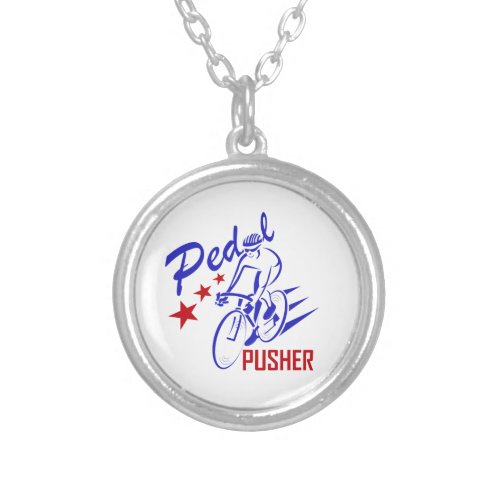 Pedal Pusher Silver Plated Necklace