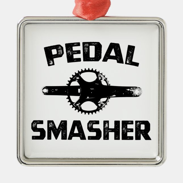 Pedal Smasher Metal Ornament (Front)