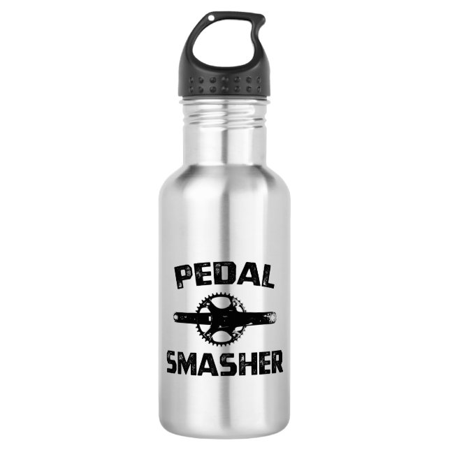 Pedal Smasher Stainless Steel Water Bottle (Front)