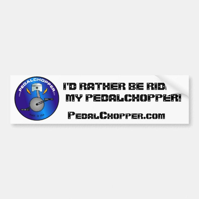 PedalChopper Bumper Sticker (Front)
