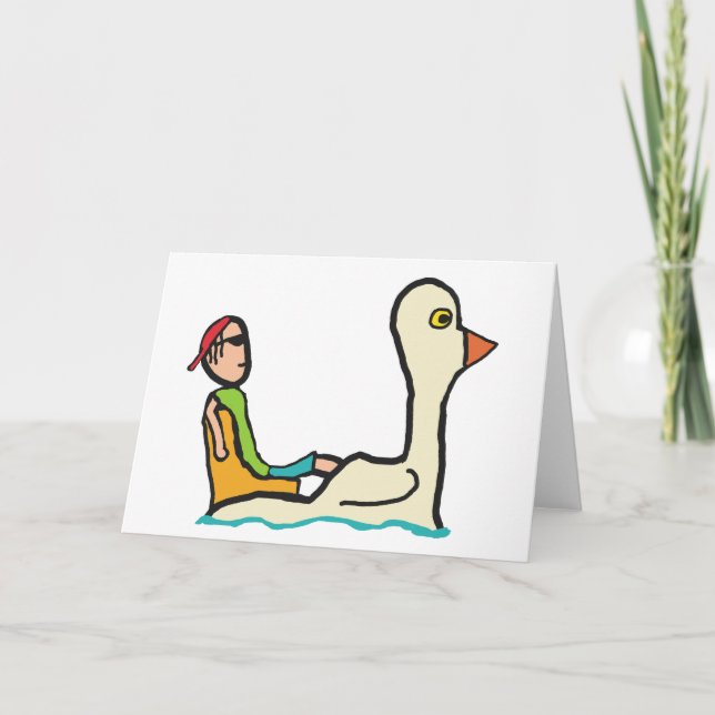 Pedalo Tourist Paddle Boat Card (Front)