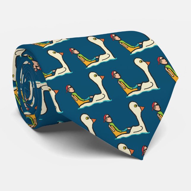 Pedalo Tourist Paddle Boat Neck Tie (Rolled)